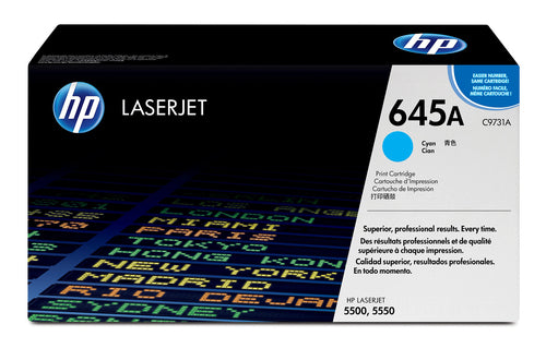 CYAN TONER CARTRIDGE FOR COLOR LASERJET 5500 5550 12K YLD