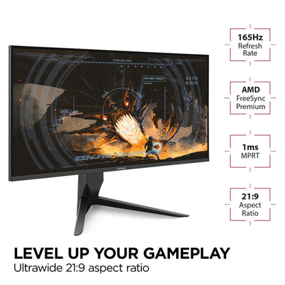 34 1MS 165HZ GAMING MONITOR WITH FREESYNC PREMIUM 3440 X 1440