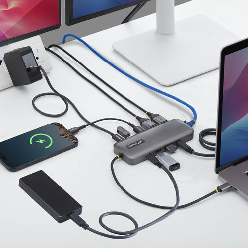 USB-C DUAL-DP MULTIPORT HUB - 100W PD 2X 4K 60HZ GBE