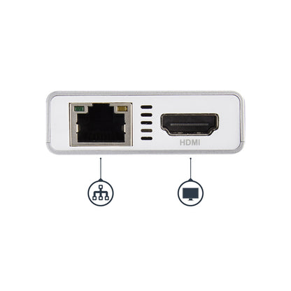 USB C MULTIPORT ADAPTER 60W PD 4K HDMI USB HUB MINI TRAVEL DOCK