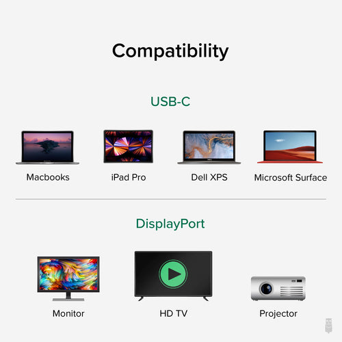 PLUGABLE USBC-DP USB C TO DP ADAPTER - 6FT