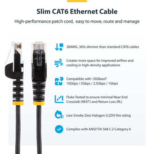 SLIM CAT6 CABLE PURPLE LSZH SLIM SNAGLESS RJ45 UTP PATCH CABLE