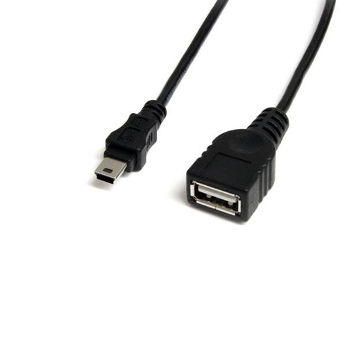1FT USB A TO MINI USB CABLE USB A FEMALE TO MINI B MALE CABLE