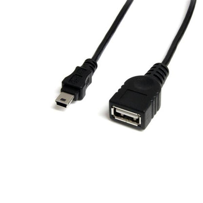 1FT USB A TO MINI USB CABLE USB A FEMALE TO MINI B MALE CABLE