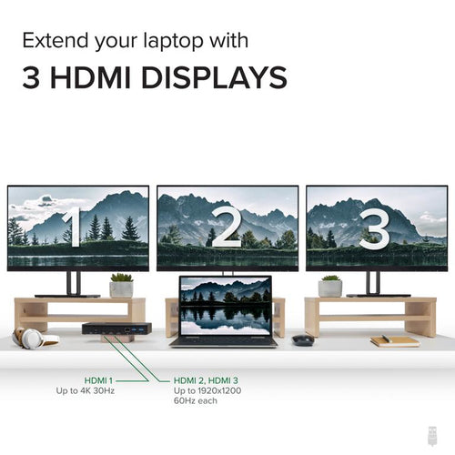PLUGABLE UD-3900PDZ USB C TRIPLE DISPLAY DOCK W/ PD
