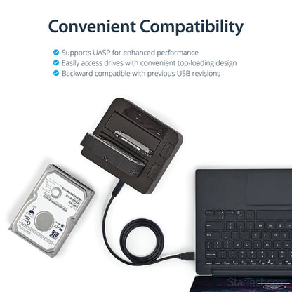 SATA HARD DRIVE DOCKING STATION 2.5 3.5 HDD SSD USB 3.1 DOCK