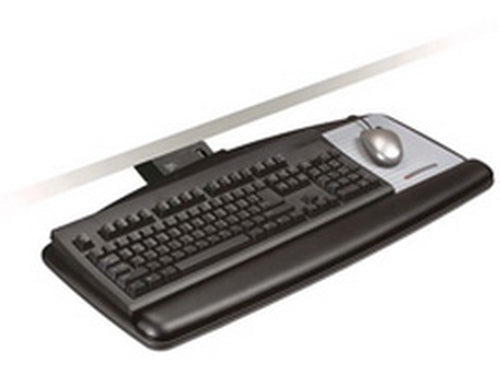 ADJUSTABLE ARM KEYBOARD TRAY 3FT/STAND 23IN TRACK ALL IN ONE