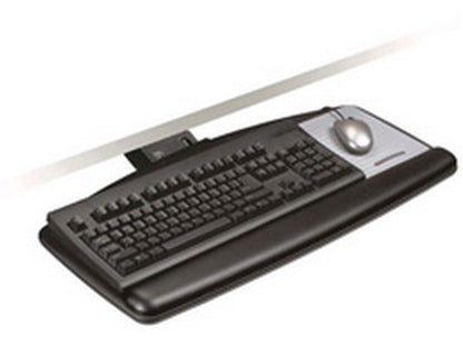 ADJUSTABLE ARM KEYBOARD TRAY 3FT/STAND 23IN TRACK ALL IN ONE