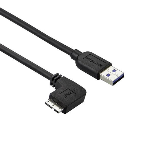 USB 3.0 TO MICRO B CABLE 3FT 1M SLIM LEFT ANGLE MICRO USB CABLE