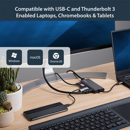 USB C MULTIPORT ADAPTER - HDMI 4K - 2XA 1XC - MINI TRAVEL DOCK