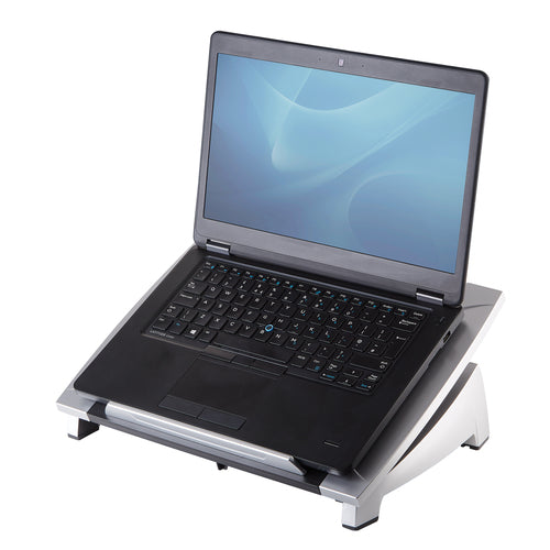 OFFICE SUITES LAPTOP RISER ADJUSTABLE ANGLE SILVER/BLACK