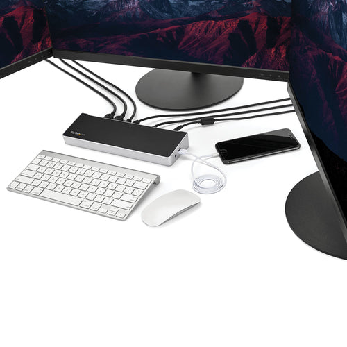 TRIPLE MONITOR USB C DOCK 100W TYPE C DOCKING STATION USBC DOCK
