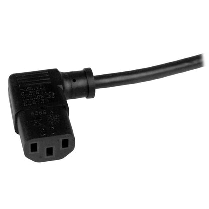 3FT COMPUTER POWER CORD NEMA 5-15P TO RIGHT ANGLE C13 POWER CORD