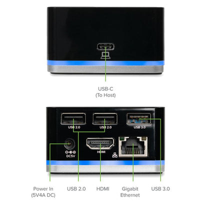 PLUGABLE UD-CUBE USB C MINI DOCKING STATION