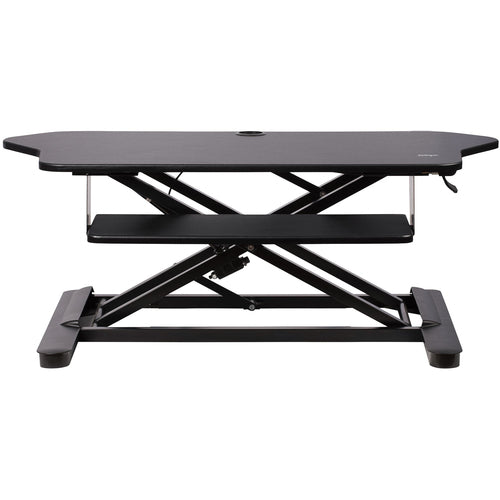 CORNER SIT STAND DESK CONVERTER KEYBOARD TRAY ADJUSTABLE HEIGHT