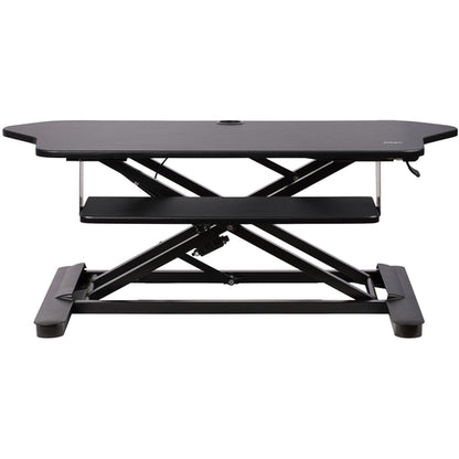 CORNER SIT STAND DESK CONVERTER KEYBOARD TRAY ADJUSTABLE HEIGHT