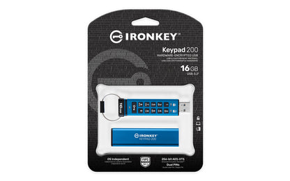16GB IRONKEY KEYPAD 200 FIPS 140-3 LVL 3 PEND AES-256 ENCRYPT