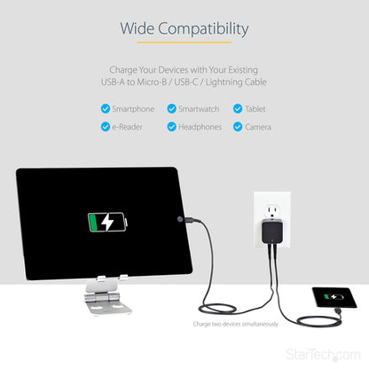 2 PORT USB TRAVEL WALL CHARGER UNIVERSAL TRAVEL DUAL USB ADAPTER