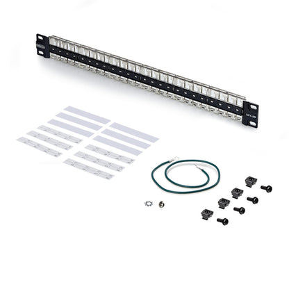 1U BLANK KEYSTONE PATCH PANEL 48 PORT/STP/RACKMOUNT RJ45 PANEL (C6PANELSTP481U)