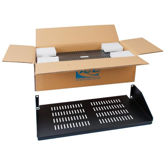 RACK SHELF- 10in SINGLE VENTED-2RMS- 2PK