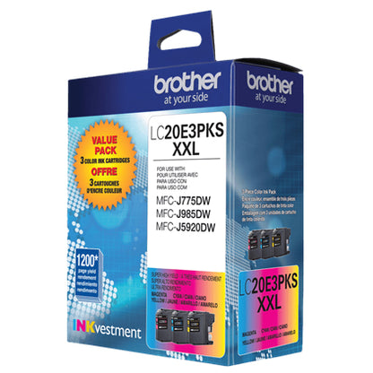 3PK CYAN/MAGENTA/YLW INK CARTRIDGES