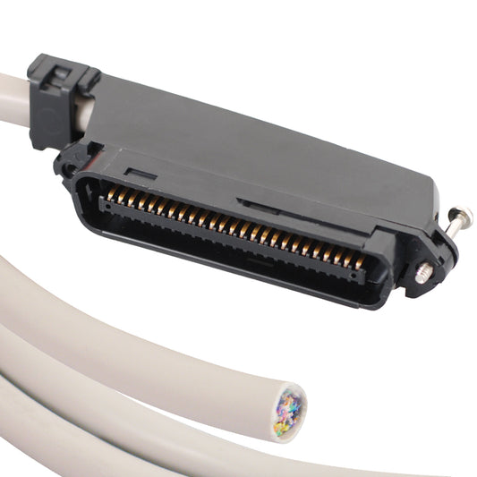 25-PAIR CABLE ASSEMBLY- M-BLUNT- 90°-10'