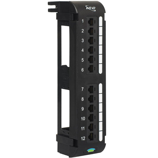 PATCH PANEL- USOC VERTICAL- 6P6C 12-PORT