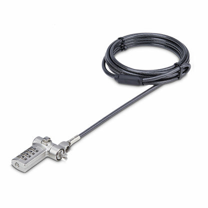 25-PACK UNIVERSAL LAPTOP LOCK 6.6FT SERIALIZED SECURITY CABLE