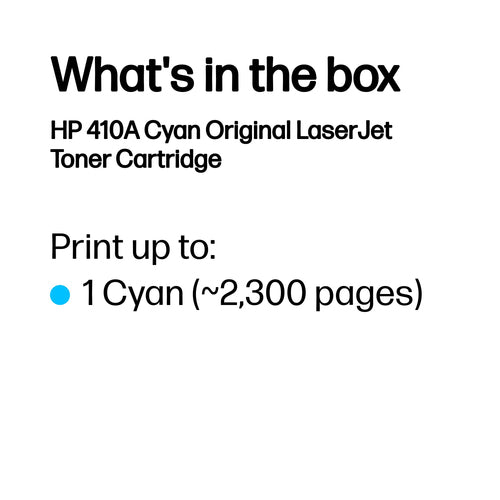 410A CYAN TONER CARTRIDGE FOR LASERJET