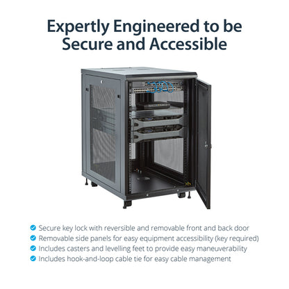18U AV RACK CABINET ENCLOSURE NETWORK EQUIPMENT SERVER RACK