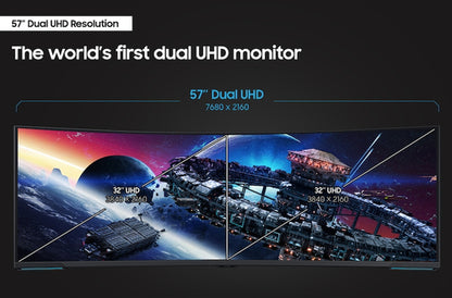 57IN 32:9 VA 240HZ 7680X2160 FAS USB HUB FREESYNC PREMPRO 1YR