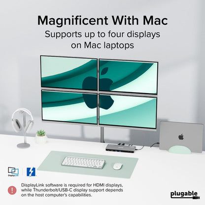 PLUGABLE THUNDERBOLT DOCK DOCKING STATION WITH DISPLAYLINK