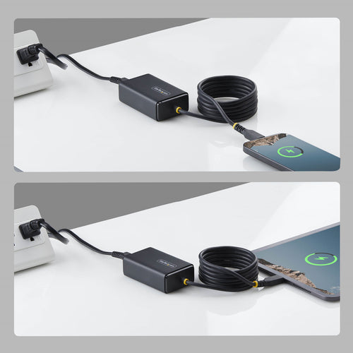 65W USB-C LAPTOP CHARGER - 5FT USB-C TETHERED CABLE