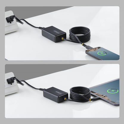 65W USB-C LAPTOP CHARGER - 5FT USB-C TETHERED CABLE