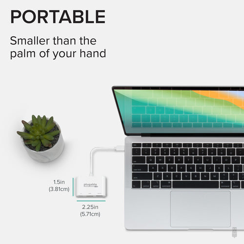 PLUGABLE USBC-MD103 USB C TO HDMI MULTIPORT ADAPTER HUB