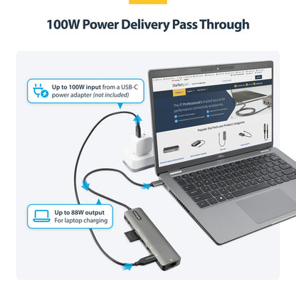 USB C MULTIPORT ADAPTER 100W PD 4K HDMI USB HUB MINI TRAVEL DOCK