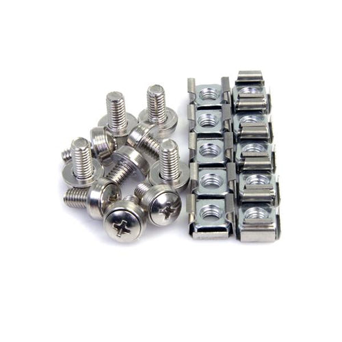 M6 MOUNTING SCREWS SILVER 100 PACK SERVER RACK M6 CAGE NUTS