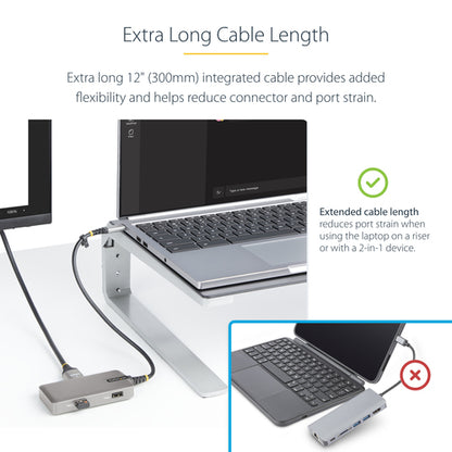 USB-C MULTIPORT ADAPTER - 4K HDMI MINI TRAVEL DOCKING STATION