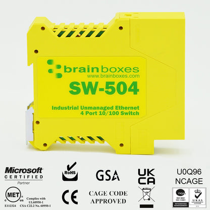 INDUSTRIAL ETH 4PORT SWITCH - 22 F+176 DEG F GALVANIC ISOLATION