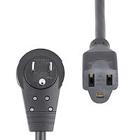 10FT POWER EXTENSION CORD NEMA 5-15P TO 5-15R ROTATING FLAT PLUG