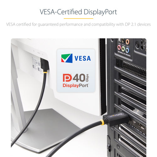 DISPLAYPORT 2.1 CABLE 8K 60HZ VESA CERTIFIED/DP 2.1/DP40/UHBR10
