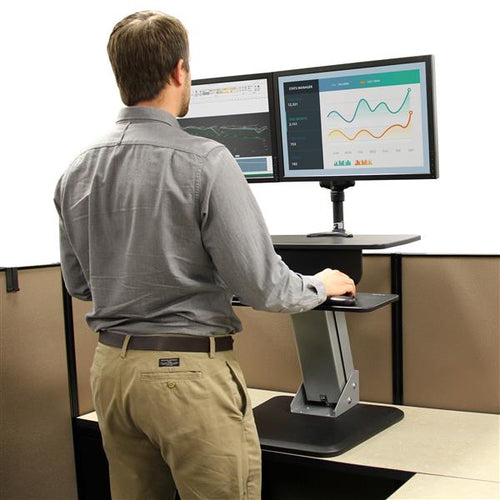 SIT STAND DESK CONVERTER HEIGHT ADJUSTABLE ERGONOMIC STANDING DESK