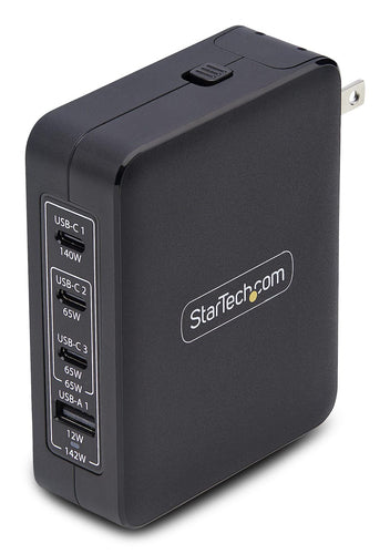 140W USB-C WALL CHARGER GAN POWER ADAPTER PD 3.1 USB-C/USB-A