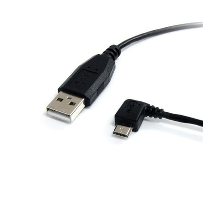 1FT LEFT ANGLE MICRO USB CABLE USB A TO MICRO B CHARGING CORD