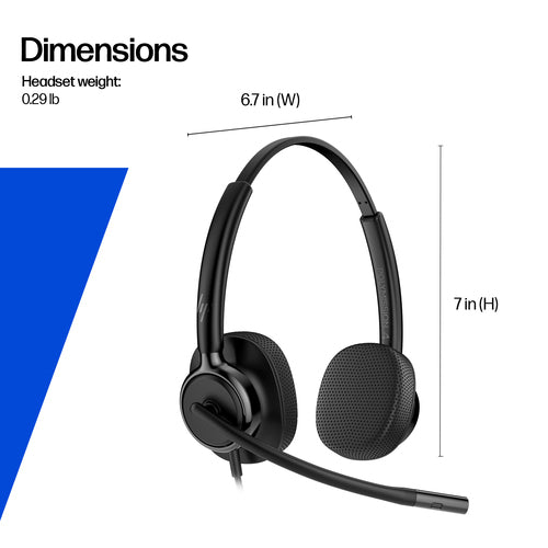 HP POLY MISSION 425 STEREO USB WIRED HEADSET (BULK) (C01B6A6#AC3)