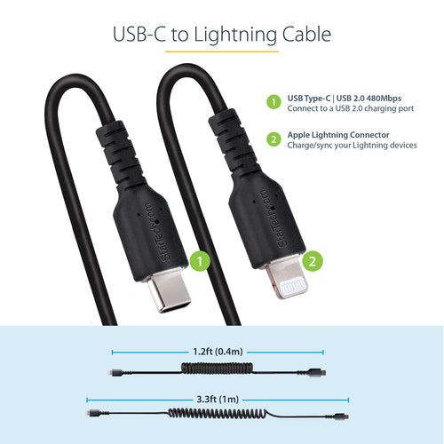 1M USB C TO LIGHTNING CABLE HEAVY DUTY APPLE CHARGING CORD