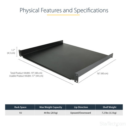 1U SERVER RACK SHELF UNIVERSAL CANTILEVER RACK MOUNT TRAY