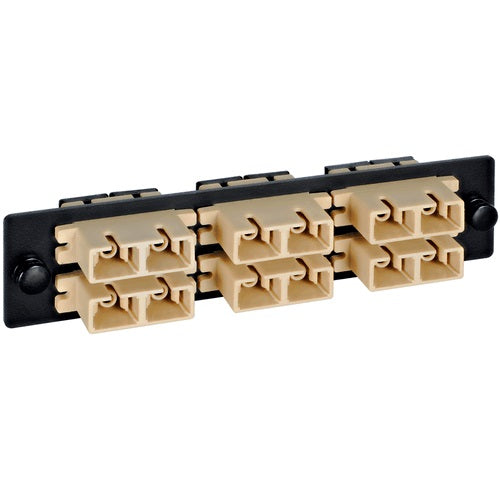 ADAPTER PANEL- 6-DUPLEX SC- METAL- BLACK