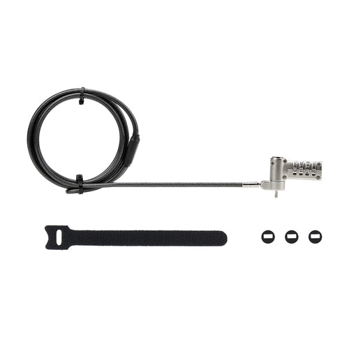 UNIVERSAL LAPTOP LOCK 6.6FT 3-IN-1 LOCKING SECURITY CABLE