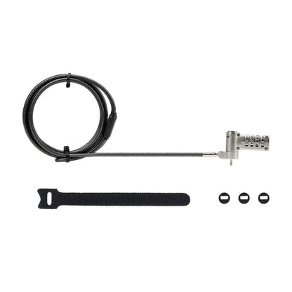 UNIVERSAL LAPTOP LOCK 6.6FT 3-IN-1 LOCKING SECURITY CABLE